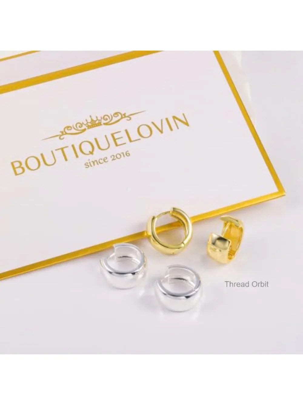 14k Gold Plated Chunky Huggie Hoop Earrings Hypoallergenic for Women Daily Wear